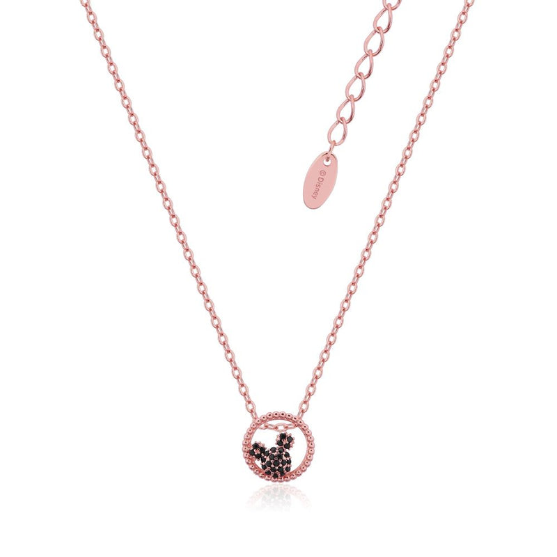 Disney_Couture_Kingdom_Sterling_Silver_Rose_Gold_Mickey_Mouse_Black_Cubic_Zirconia_Necklace_SSDN080