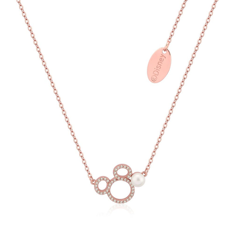 Precious Metal Mickey Mouse Pearl CZ Necklace Couture Kingdom