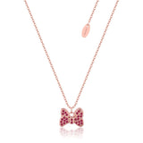 Disney_Couture_Kingdom_Sterling_Silver_Rose_Gold_RedMinnie_Mouse_Bow_Cubic_Zirconia_Necklace_SSDN104