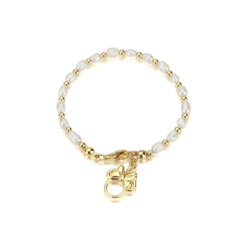Disney_Couture_Kingdom_Sterling_Silver_Yellow_Gold_Freshwater_Pearl_Bracelet_Minnie_Mouse_SSDB015