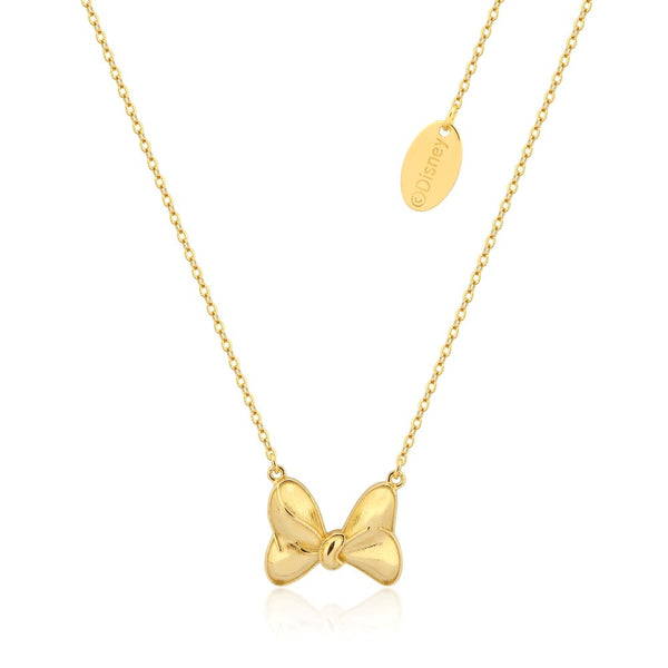 Disney_Couture_Kingdom_Sterling_Silver_Yellow_Gold_Minnie_Mouse_Bow_Necklace_SSDN106