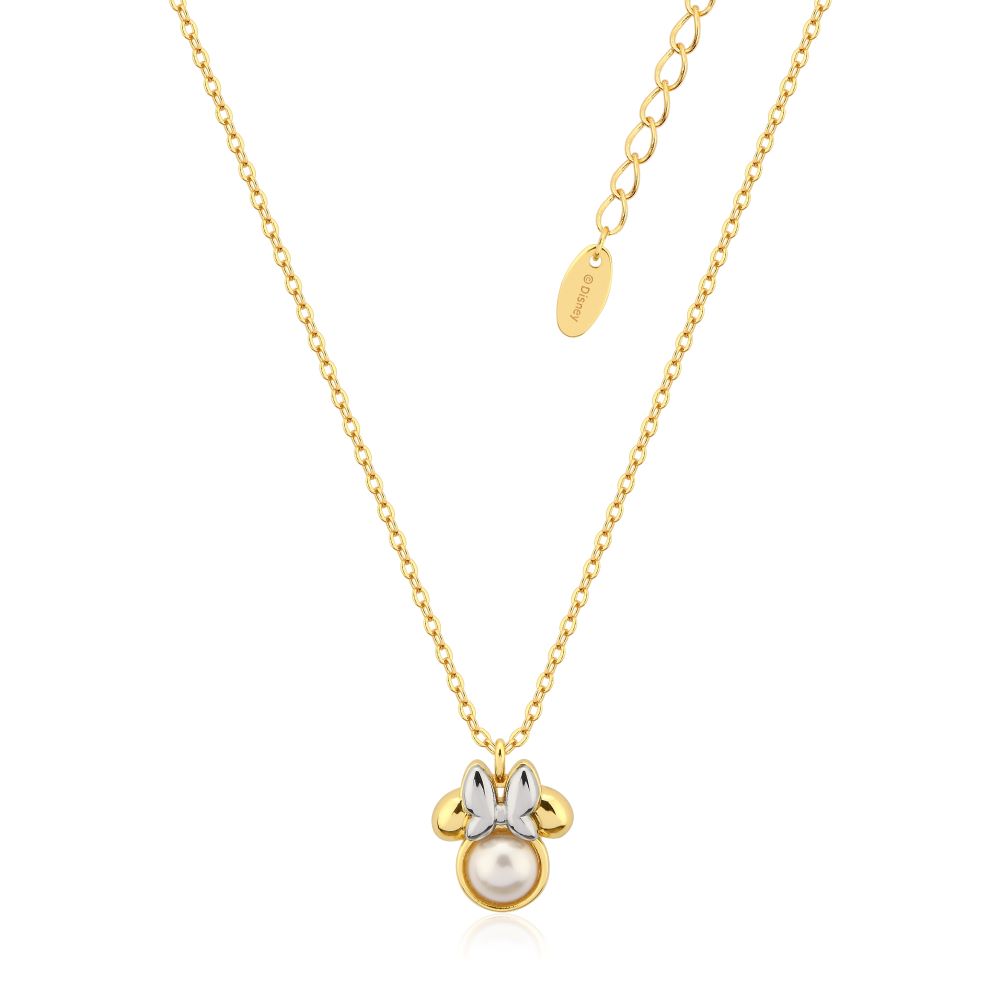 Disney Precious Metal Minnie Mouse Pearl Necklace