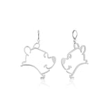 Winnie the Pooh Outline Drop Earrings