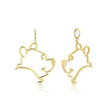 Disney_Couture_Kingdom_Winnie_The_Pooh_Yellow_Gold_Drop_Earrings_DYE1012