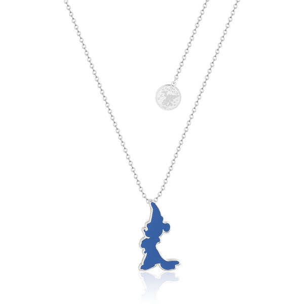 Sorcerer's Apprentice Mickey Enamel Silhouette Necklace