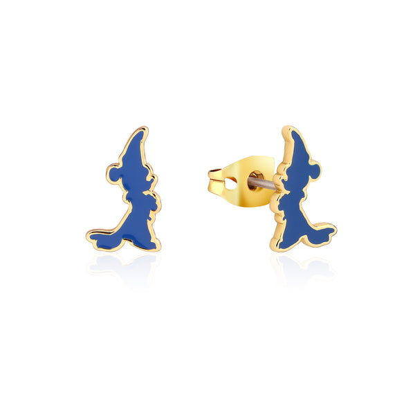 Disney_Fantasia_Mickey_Mouse_Sorcerers_Apprentice_Enamel_Yellow_Gold_Stud_Earrings_Couture_Kingdom_DYE1034