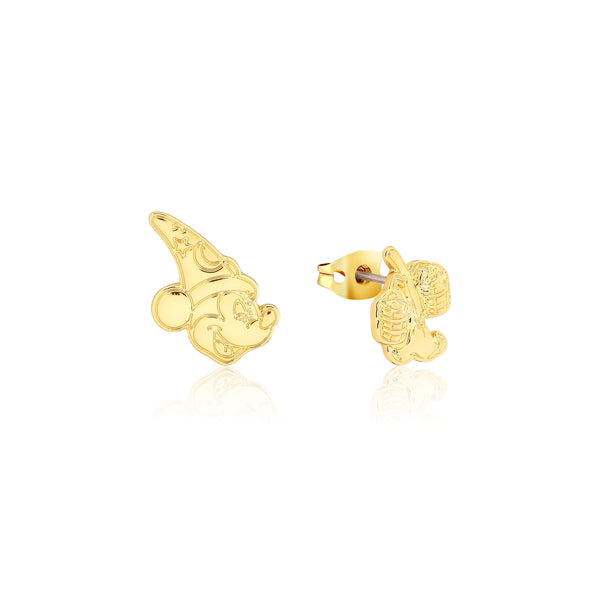 Disney_Fantasia_Mickey_Mouse_Sorcerers_Apprentice_Yellow_Gold_Stud_Earrings_Couture_Kingdom_DYE1038
