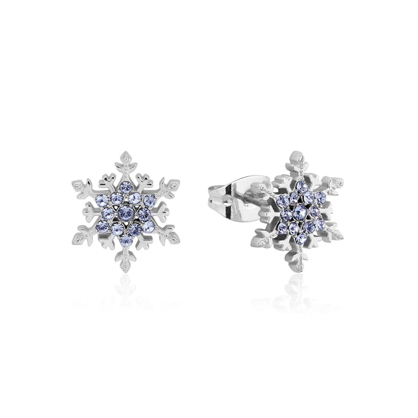 Disney  Frozen Elsa Crystal Snowflake Stud Earrings