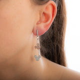 Precious Metal Mickey Mouse Crystal Drop Earrings