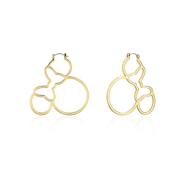 Disney_Minnie_Mouse_Bow_Hoop_Earrings_Yellow_Gold_Couture_Kingdom_DYE1100