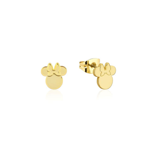 Disney_Minnie_Mouse_Bow_Stud_Earrings_Yellow_Gold_Couture_Kingdom_DYE1104