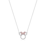 Precious Metal Minnie Mouse Crystal Outline Necklace
