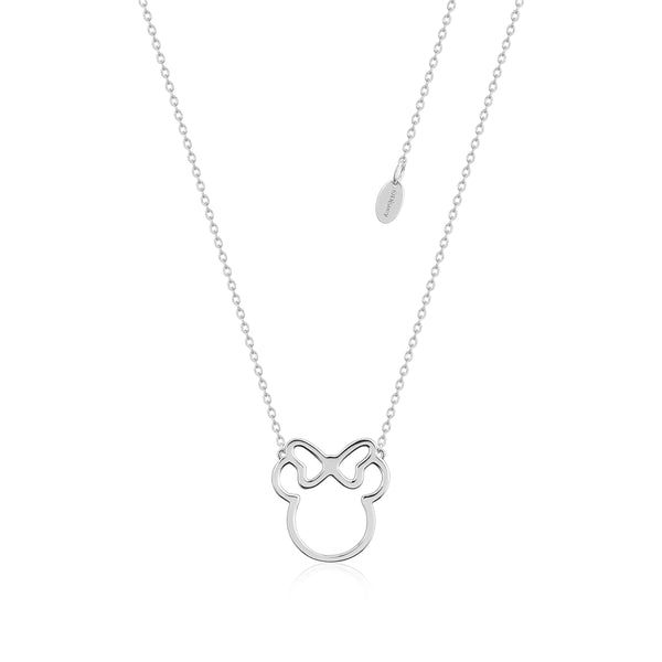 Precious Metal Minnie Mouse Outline Necklace