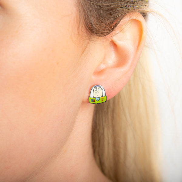 Disney_Pixar_ECC_Toy_Story_Buzz_Lightyear_Stud_Earrings_on_Model_Stainless_Steel_Couture_Kingdom_SPE042