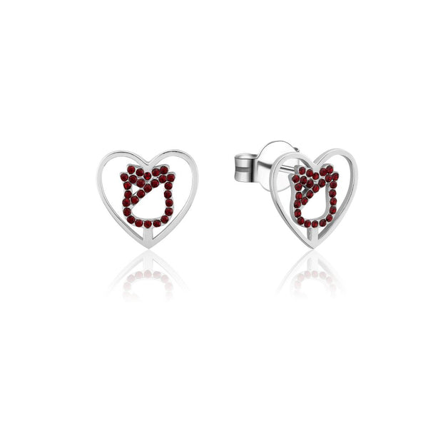 Disney_Princess_Belle_Beauty_Beast_Enchanted_Rose_Crystal_Sterling_Silver_Stud_Earrings_Couture_Kingdom_SSDE038