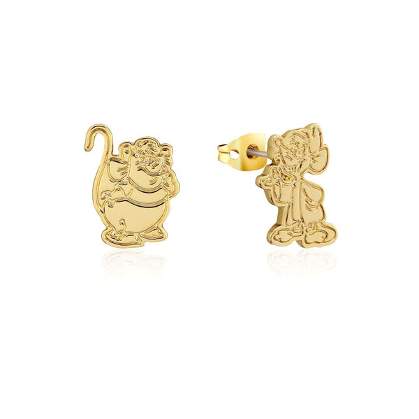 Disney_Princess_Cinderella_Jaq_Gus_Yellow_Gold_Stud_Earrings_Couture_Kingdom_DYE1070