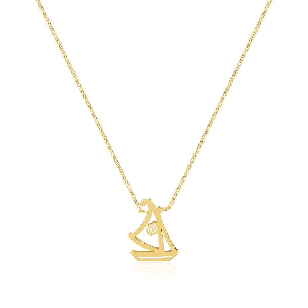 Disney_Princess_Moana_Wayfarer_Delicate_Necklace_Sterling_Silver_Yellow_Gold_Couture_Kingdom_SSDN048