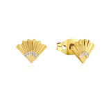 Disney_Princess_Mulan_Fan_Stud_Earrings_Yellow_Gold_Couture_Kingdom_DYE850