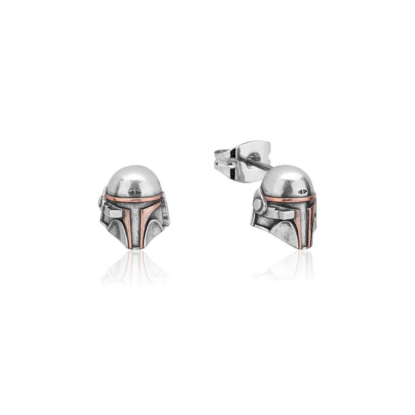 Disney_Star_Wars_Boba_Fett_Stud_Earrings_White_Gold_Couture_Kingdom_SWE004