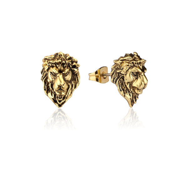 Disney-The-Lion-King-Simba-Yellow-Gold-Stud-Earrings-DLYE215