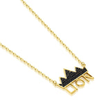 Disney-The-Lion-King-Crown-Yellow-Gold-Necklace-Side-View-with-Swarovski-Crystals-DLYN205