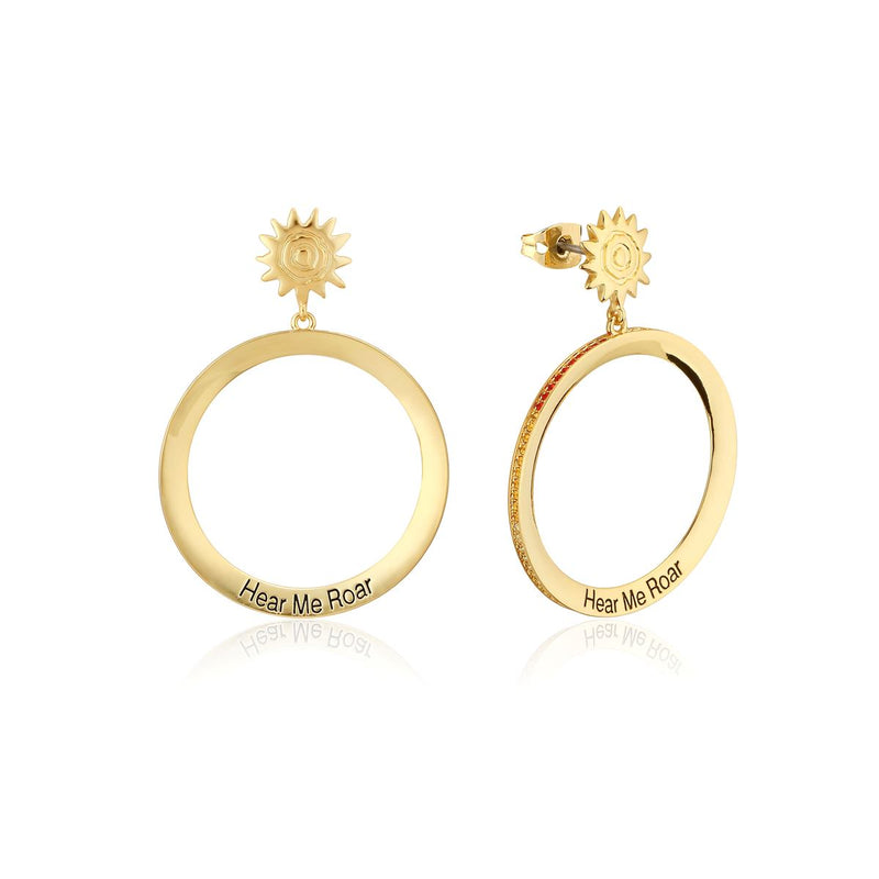 Disney-The-Lion-King-Hear-Me-Roar-Crystal-Hoop-Earrings-Side-Angle-Couture-Kingdom-Yellow-Gold-DLYE230