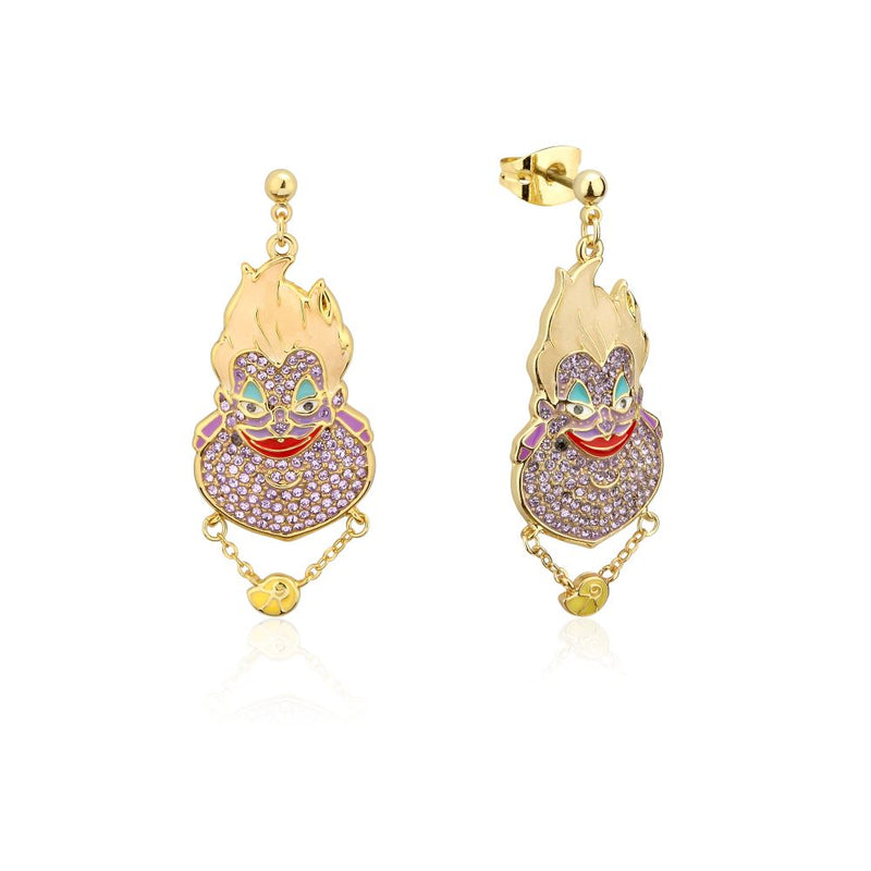 Disney_Villains_Ursula_Little_Mermaid_Crystal_Drop_Earings_Yellow_Gold_Couture_Kingdom_DYE1094