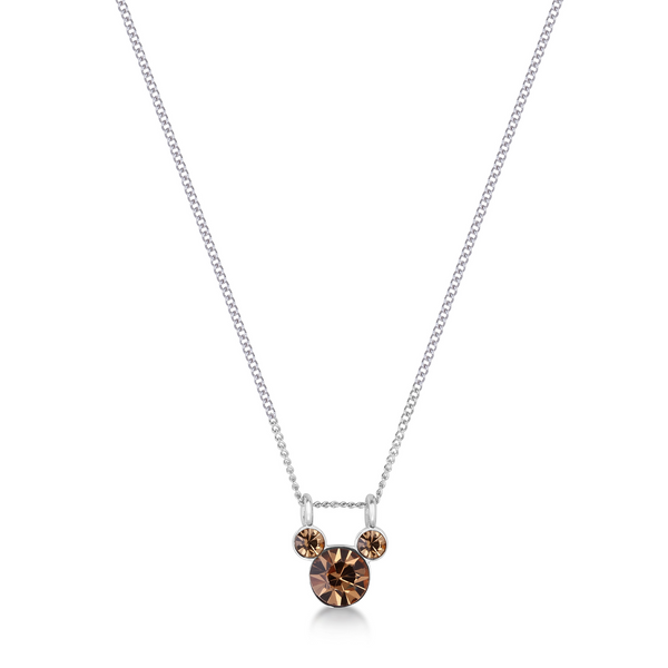 ECC Mickey November Birthstone Necklace