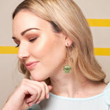 Disney_Pixar_Toy_Story_Yellow_Gold_Alien_Crystal_Drop_Earrings_Couture_Kingdom_DYE1004_on_model