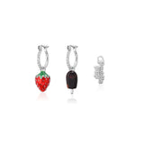 SNUE028_Streets_Strawberry_Paddle_Pop_Mini_Hoop_Crystal_Earrings_White_Gold_Couture_Kingdom