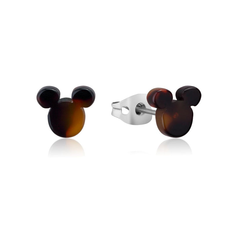 ECC Mickey Mouse Tortoise Shell Stud Earrings