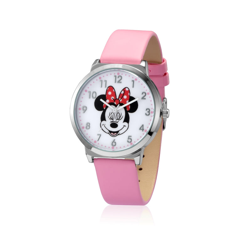 SPW008_Minnie_Mouse_Watch_Pink_Strap_Front_View