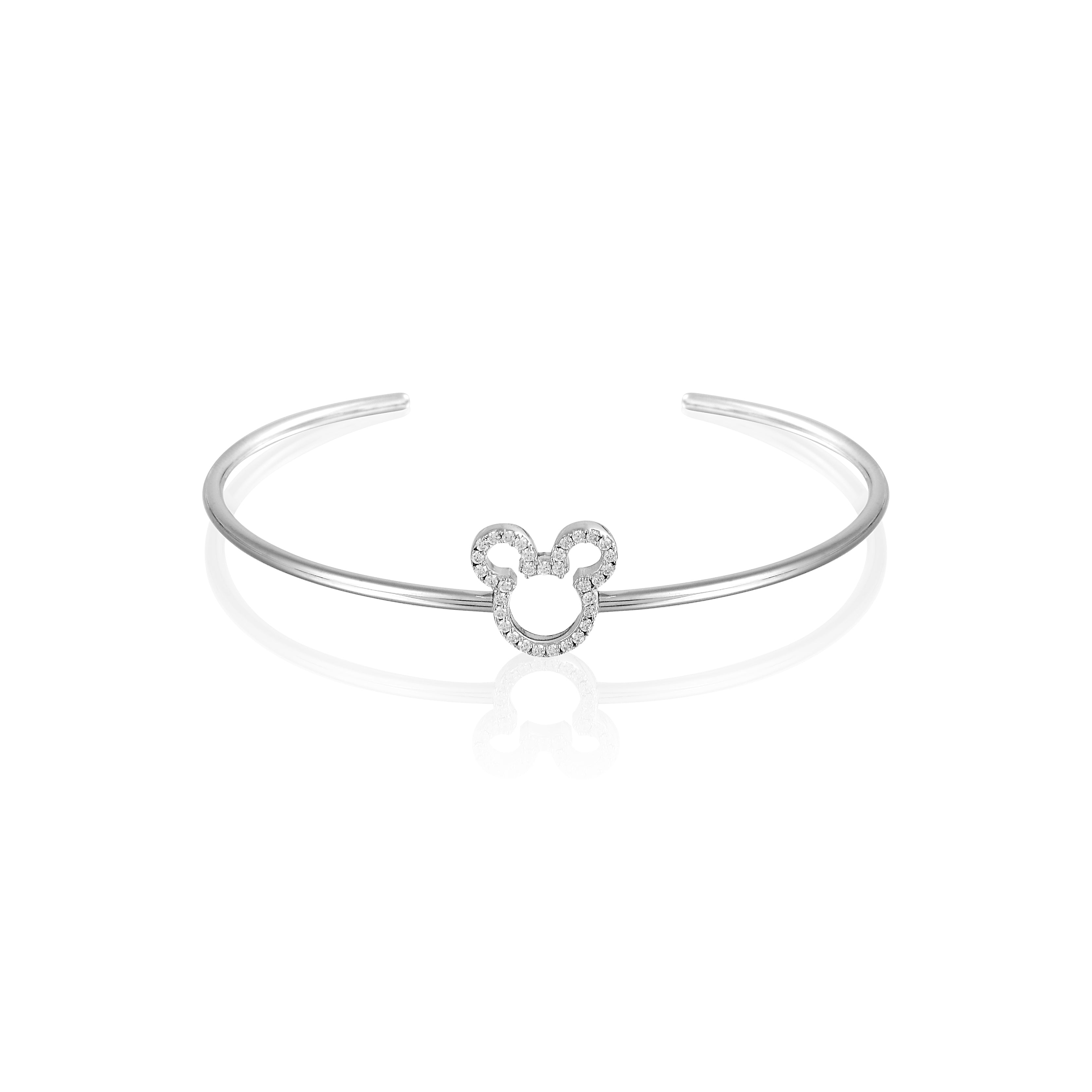Disney Precious Metal Mickey Mouse Crystal Outline Bracelet