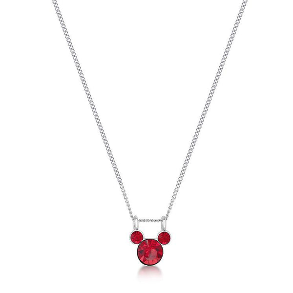 Disney Mickey July Birthstone Necklace - Disney Jewellery