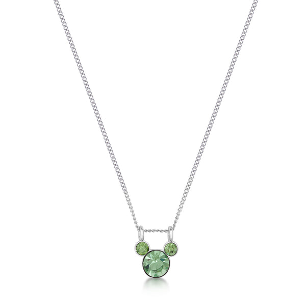 Disney Mickey August Birthstone Necklace - Disney Jewellery