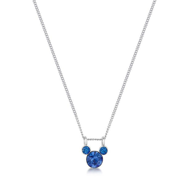 Disney Mickey September Birthstone Necklace - Disney Jewellery
