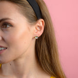 Model_Wearing_Disney_Beauty_and_the_Beast_Mrs_Potts_Stainless_Steel_Couture_Kingdom_Stud_Earrings_SPE141