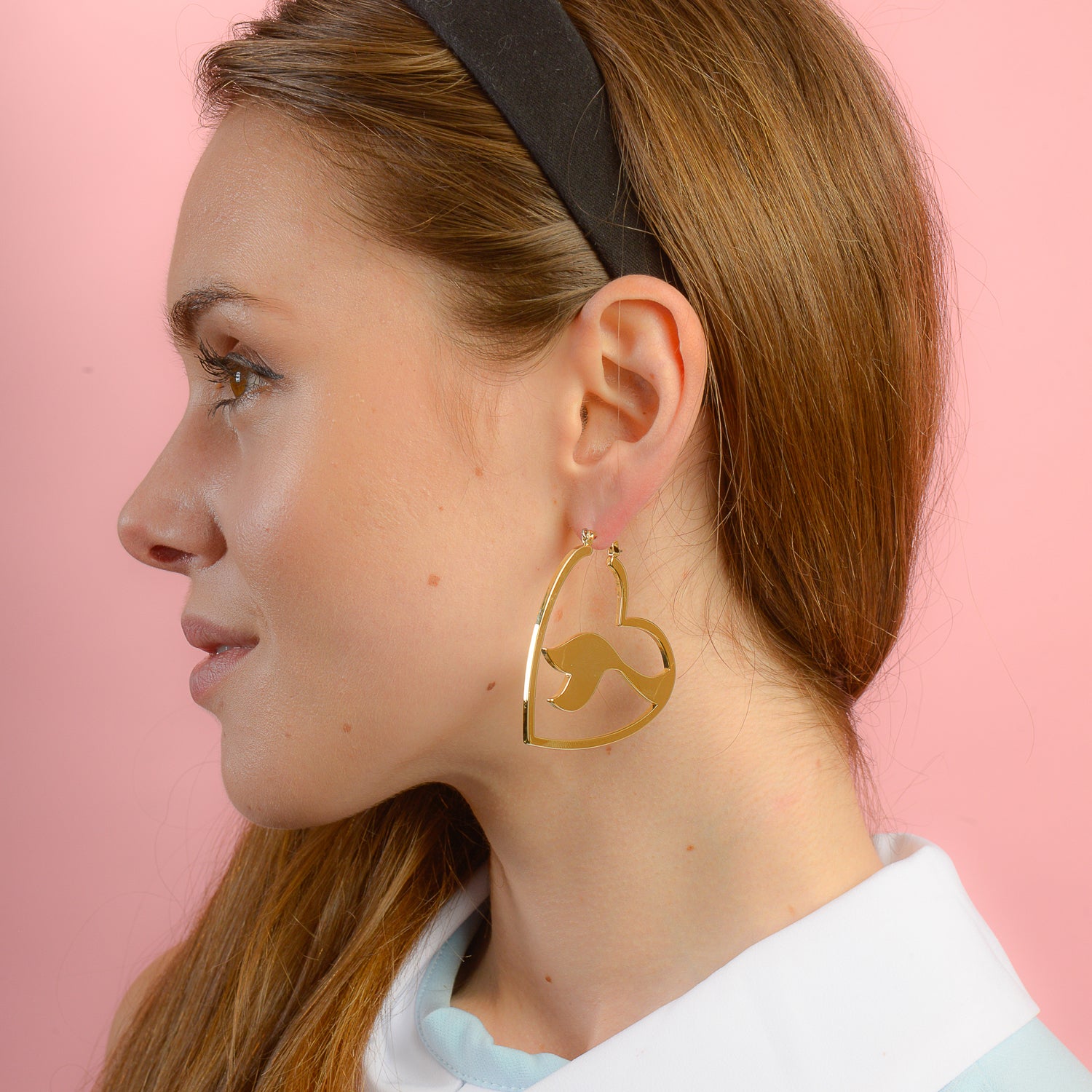Model_Wearing_Disney_Princess_Ariel_Little_Mermaid_Tail_Hoop_Earrings_Couture_Kingdom