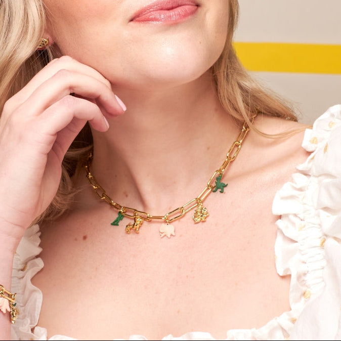 Disney_Pixar_Toy_Story_Yellow_Gold_Charm_Necklace_Couture_Kingdom_DYN1008_on_model
